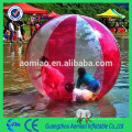 Amazing balle de hamster à eau gigante de couleur rouge rose, boule de marche à eau PVC / TPU à vendre